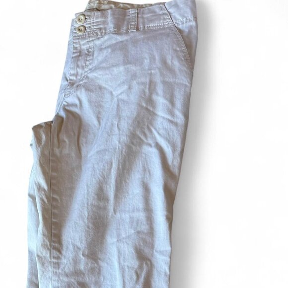 Light Tan Khaki Old Navy Low-Rise Straight Leg Cotton Pants Sz 16 - Picture 2 of 5